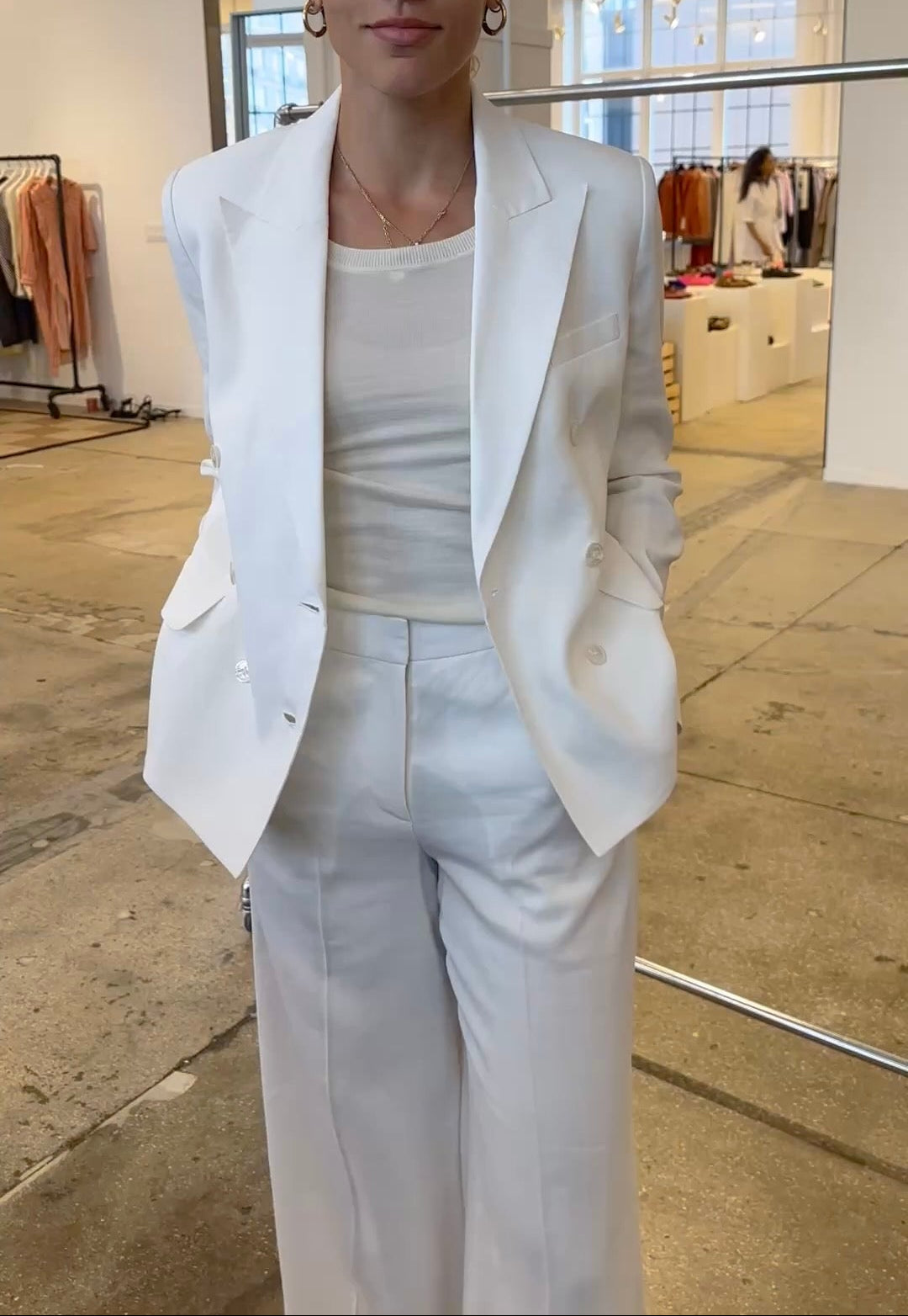 Mercer Linen Jacket in Ivory