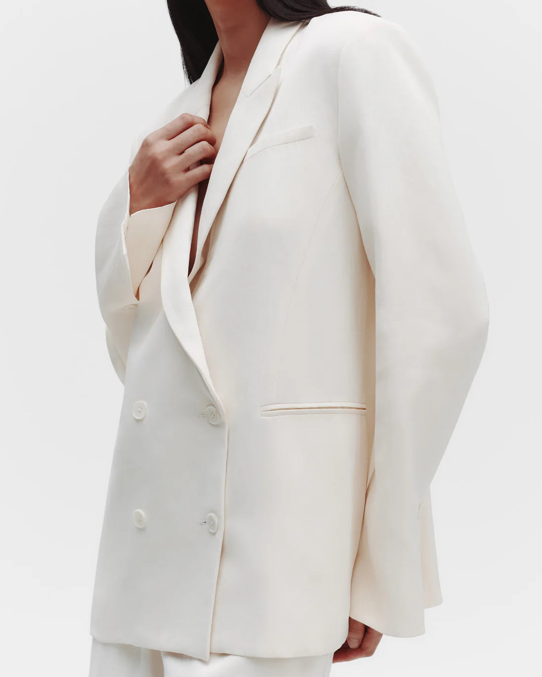 Tabitha Blazer in Coated Viscose Linen - Final Item, Size L