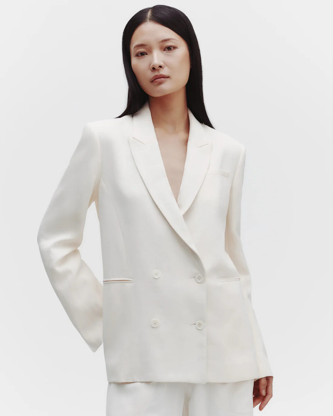 Tabitha Blazer in Coated Viscose Linen - Final Item, Size L