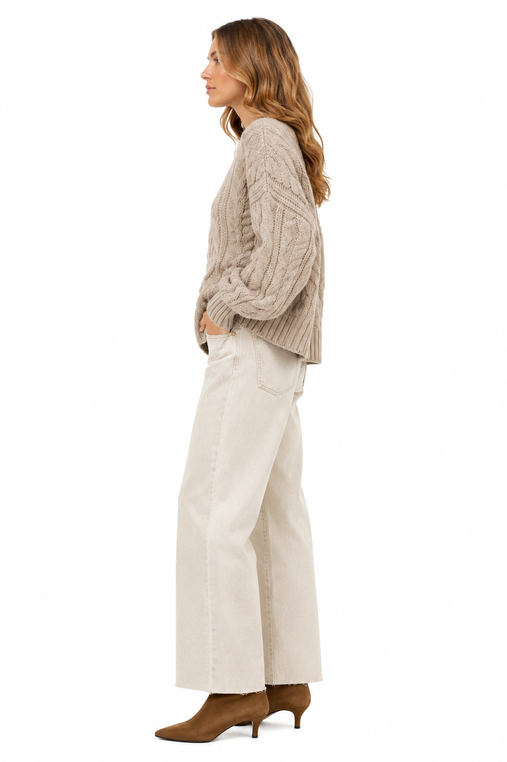 The Big Cable Sweater in Natural