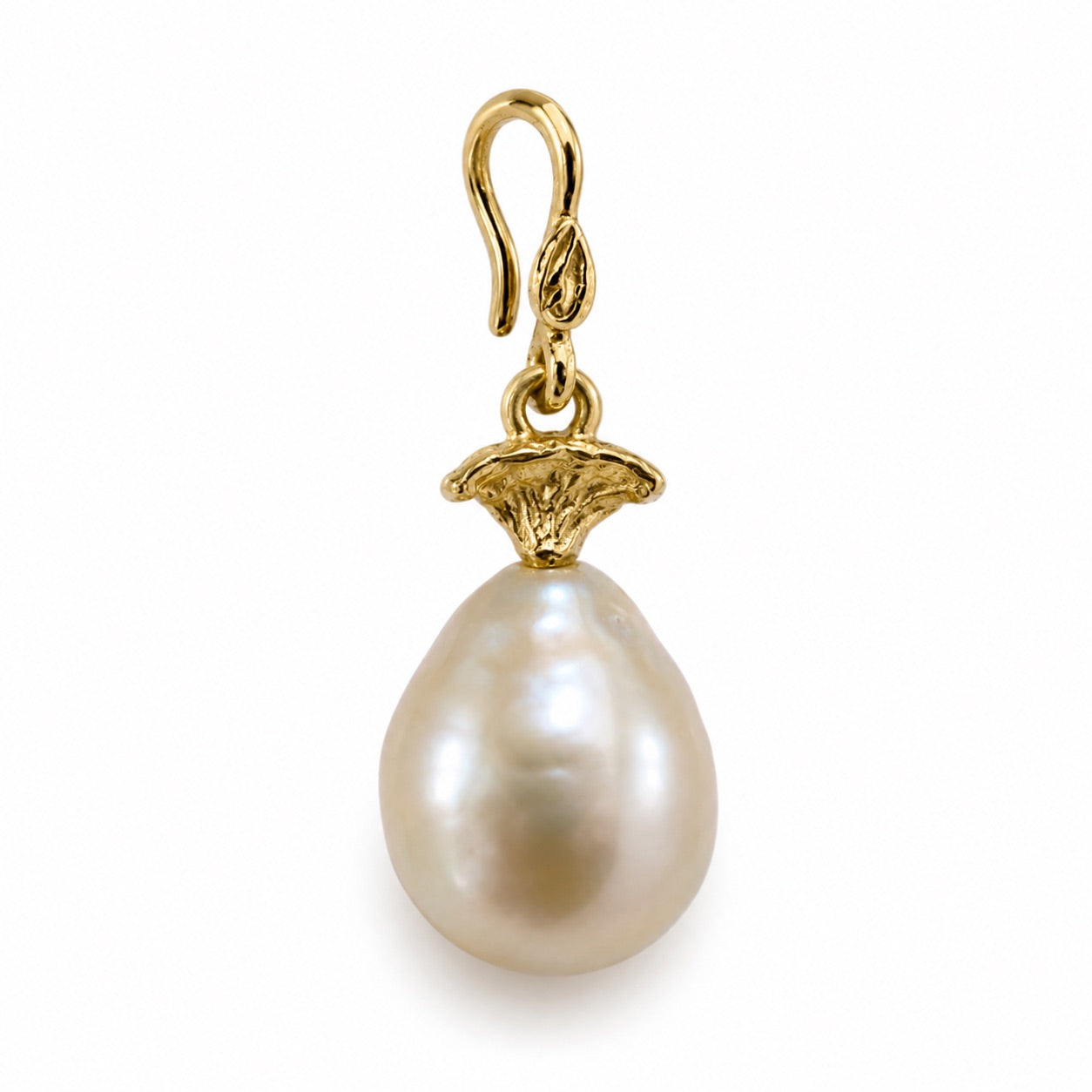 Golden South Sea Pearl Nailhead Earrings