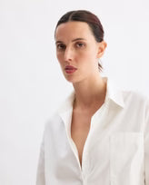 Watts Side Button Shirt in White