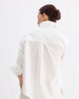 Watts Side Button Shirt in White