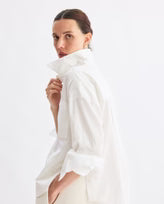 Watts Side Button Shirt in White