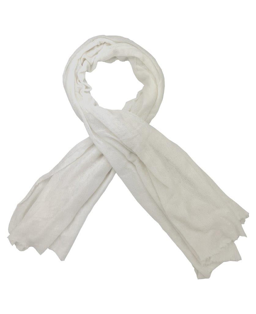 Botto Giuseppe Pin 1876 Cashmere Scarf in Off-White Melange