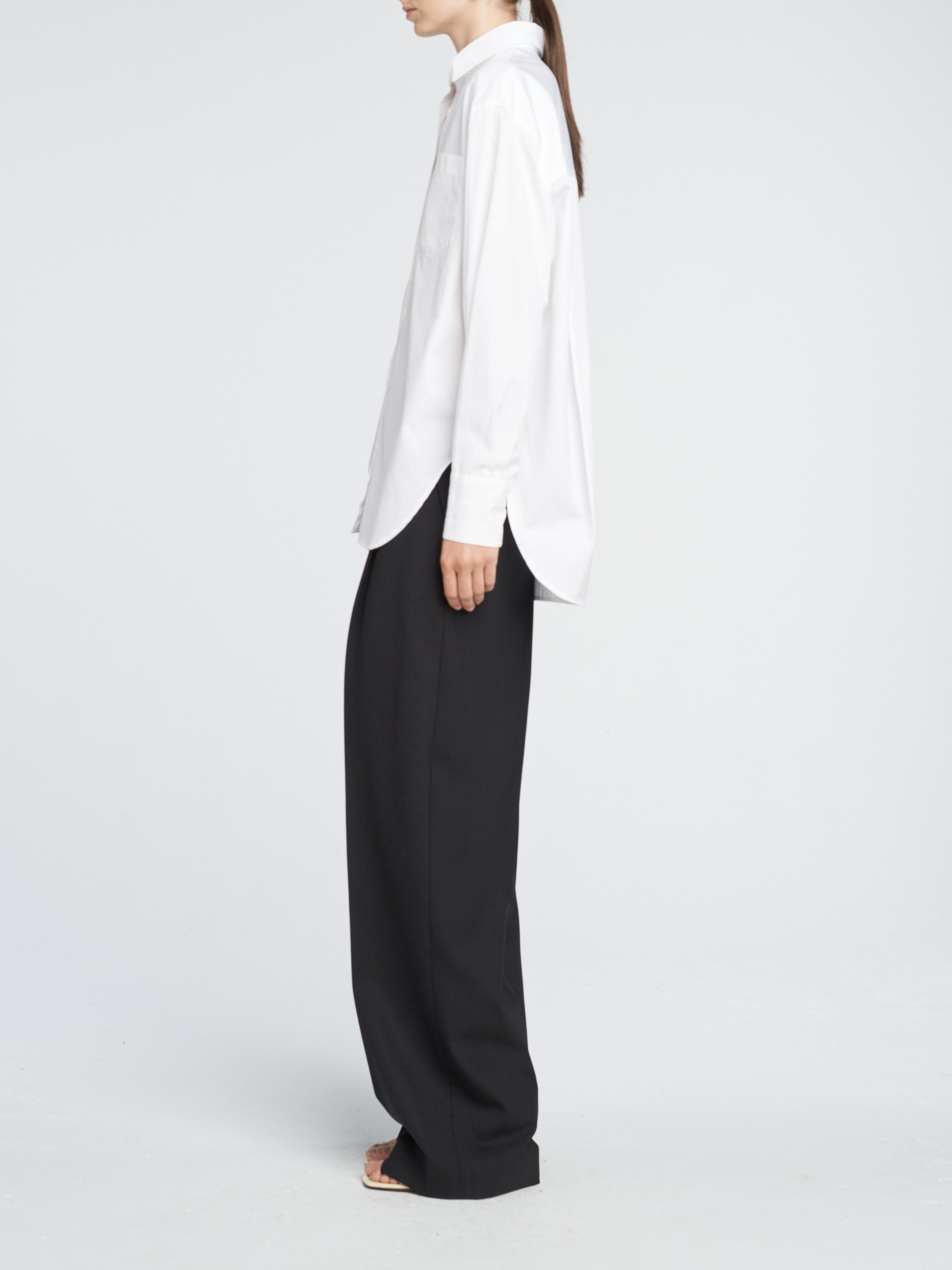 Oversized Tunic Shirt In White