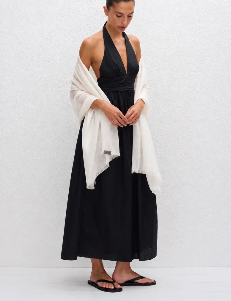 Featherweight Cashmere Scarf in Antique White