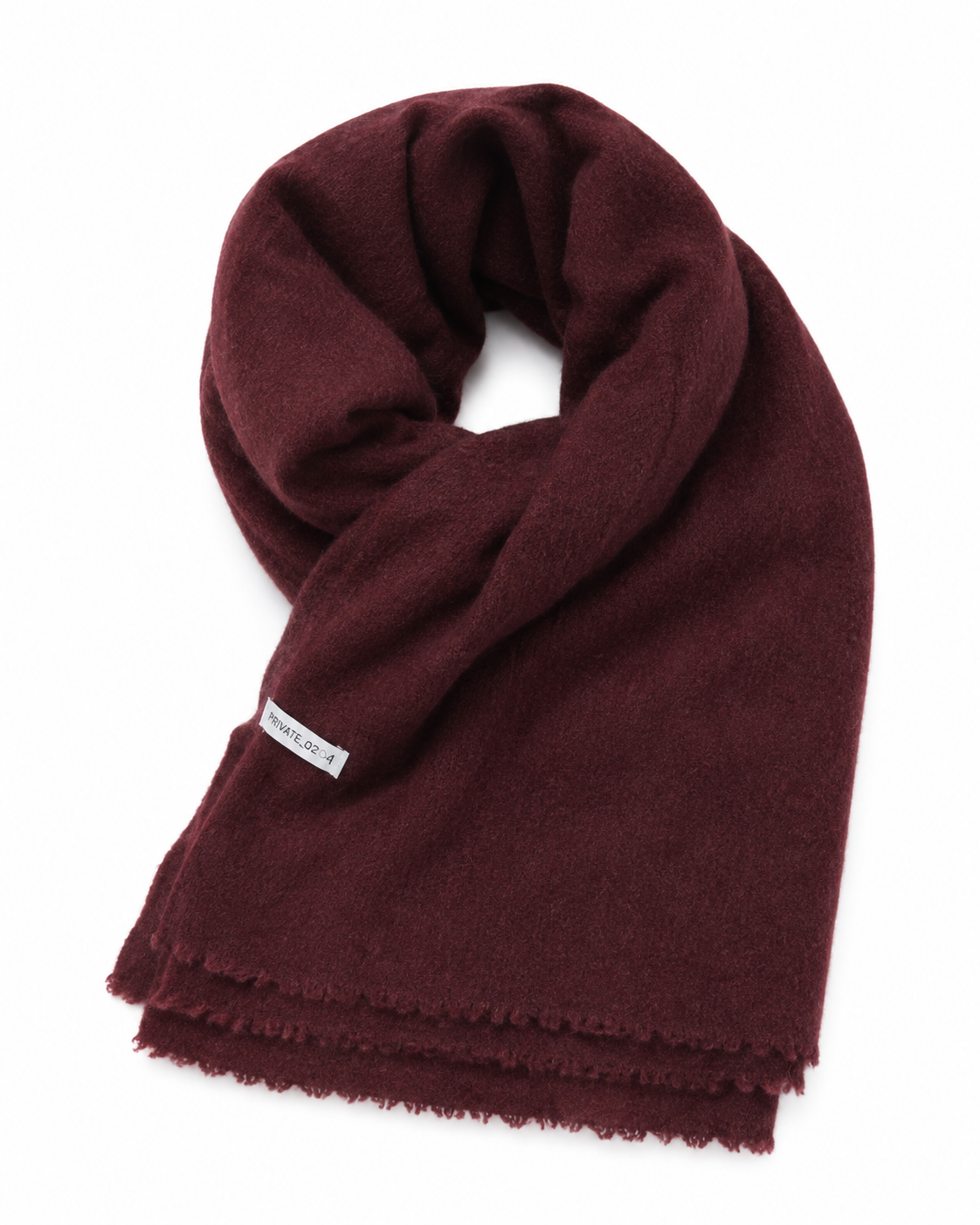 Botto Giuseppe Pin 1876 Cashmere Stole in Burgundy Heather