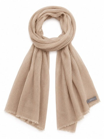 Featherweight Cashmere Scarf in Toasted Almond