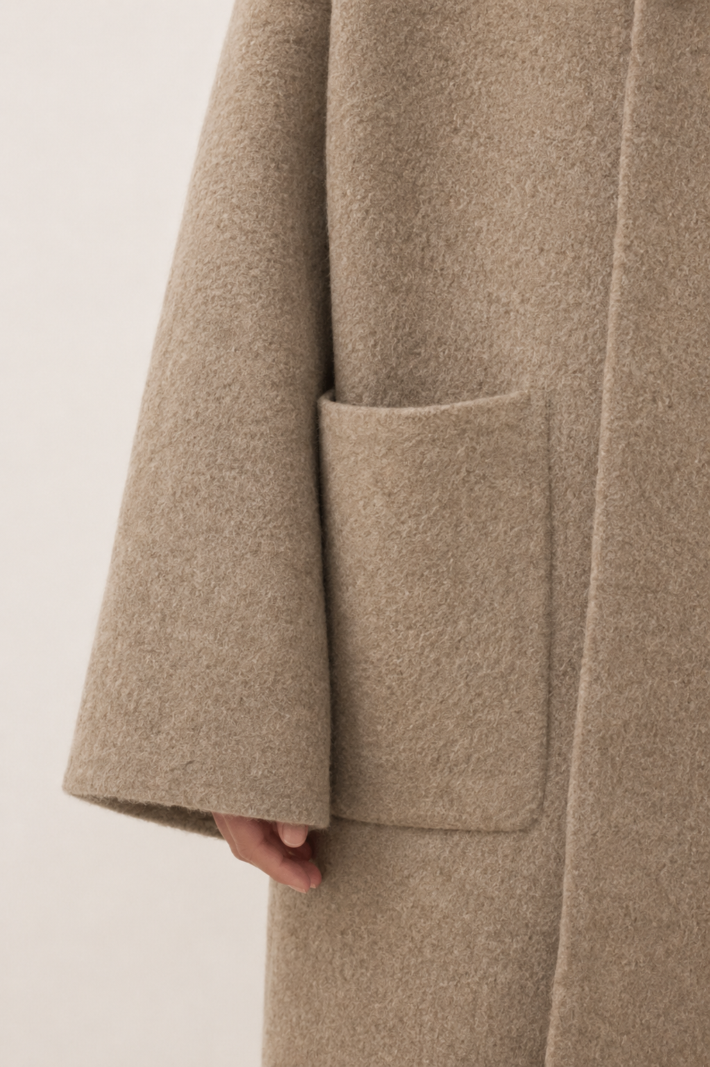 Double Face Long Coat in Oak