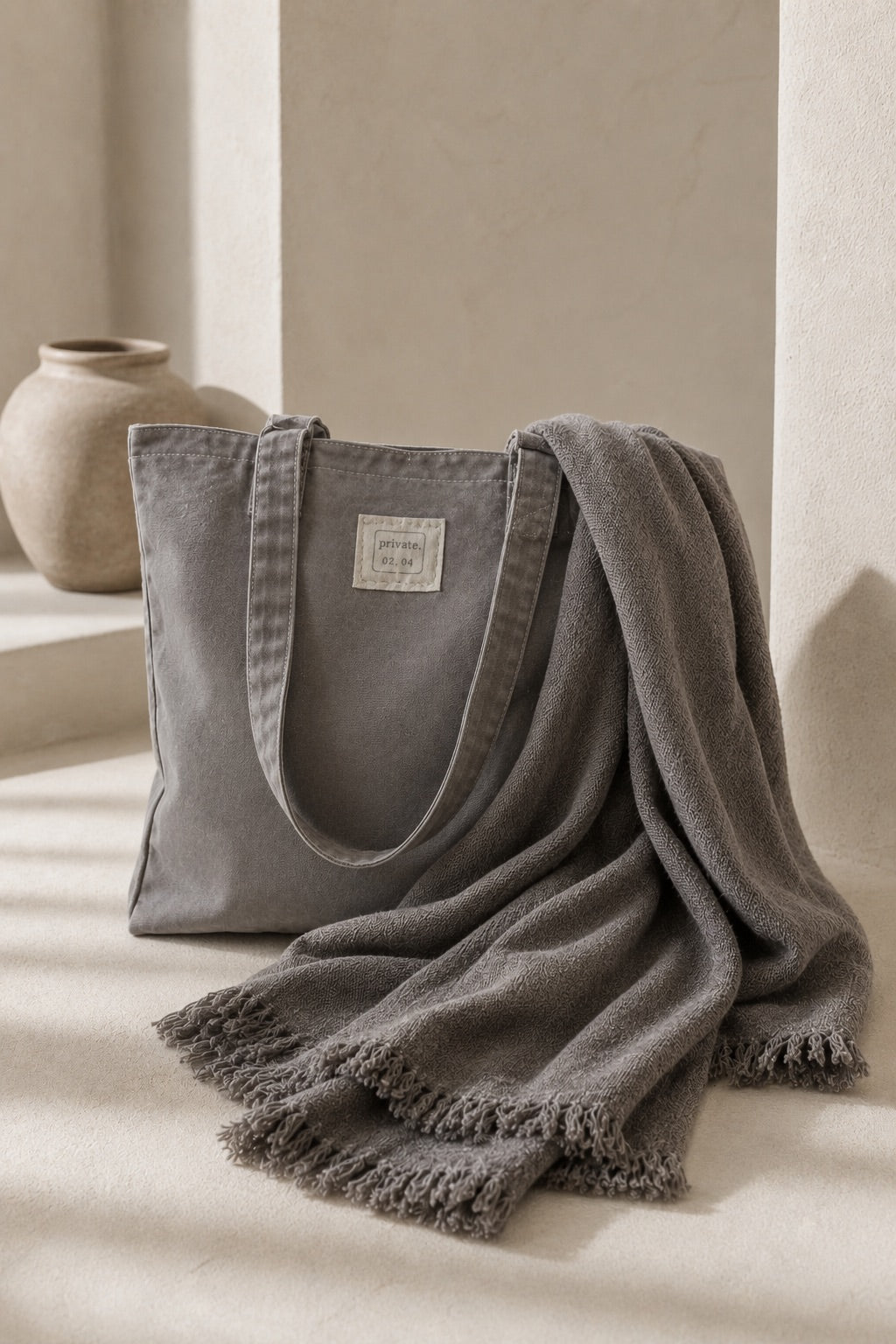 Light Weight Cashmere Scarf 601 in Marten Brown