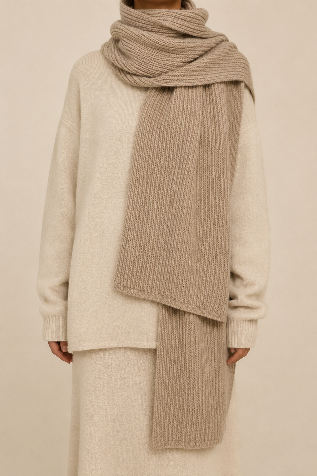 Loft Rib Scarf in Moth