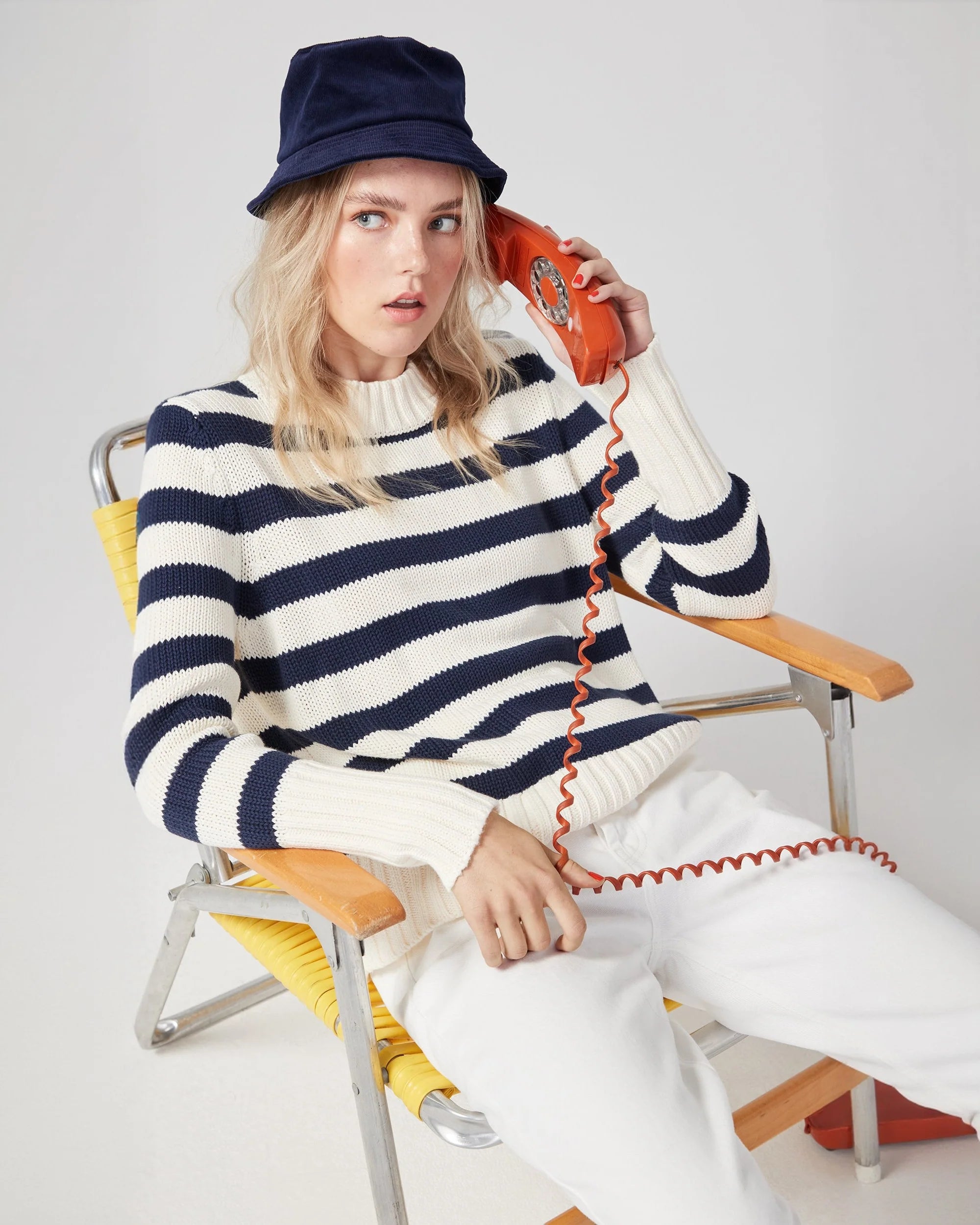 The Tatum in Cream/Navy