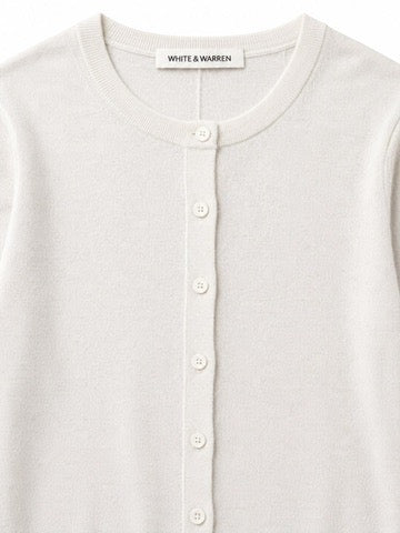Linen Blend Cardigan in White