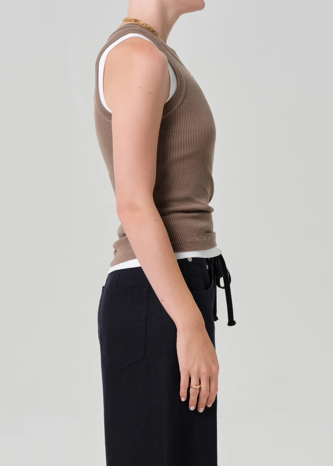 Isabel Rib Tank in Cocoa