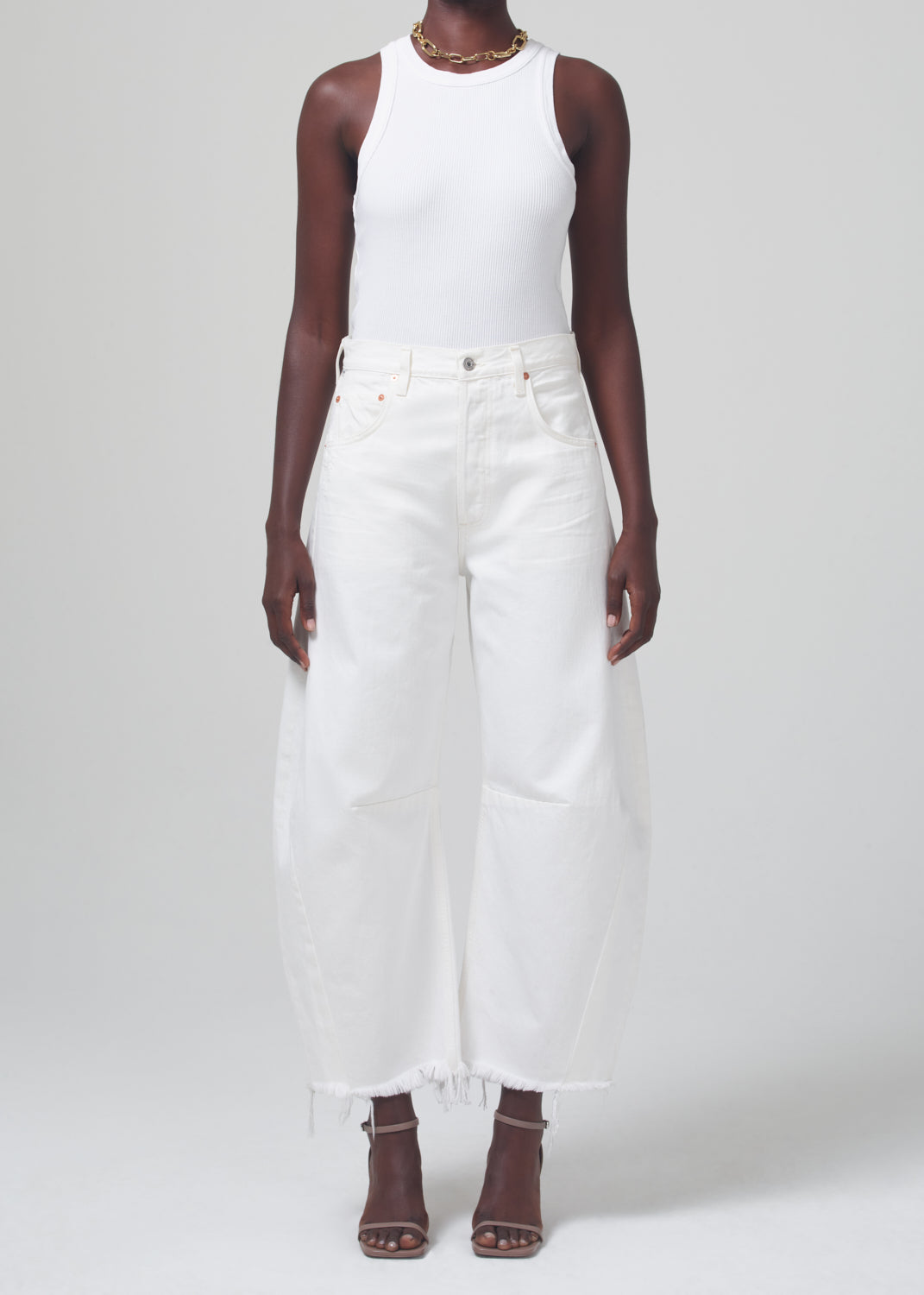Isabel Rib Tank in White