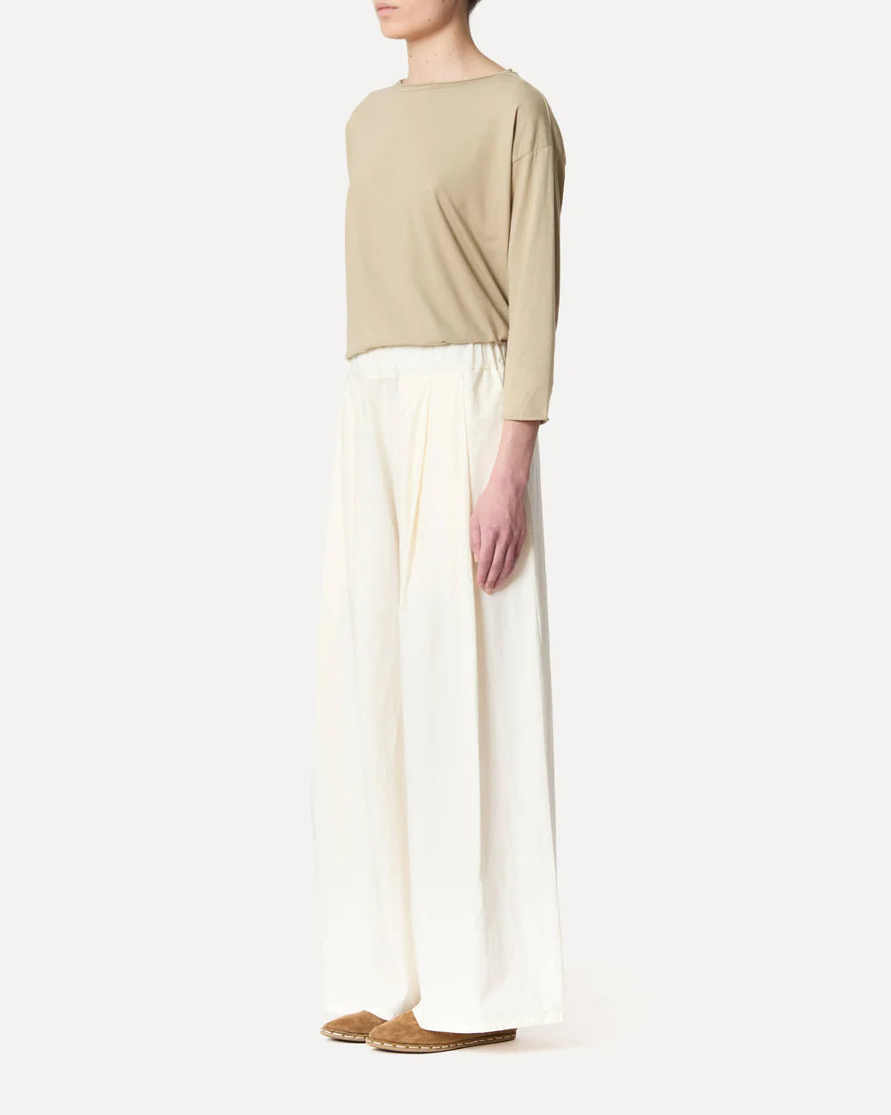 Panta Dalla Clara Pant in Avorio