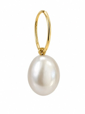 White Freshwater M&M Pearl Hoops