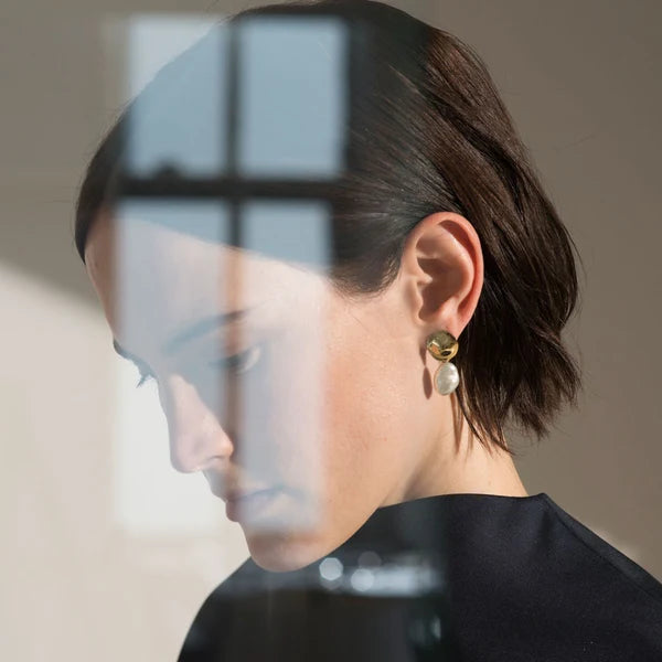 Small Elsa Earrings in Gold Vermiel - Pre-Order: Delivery Early November