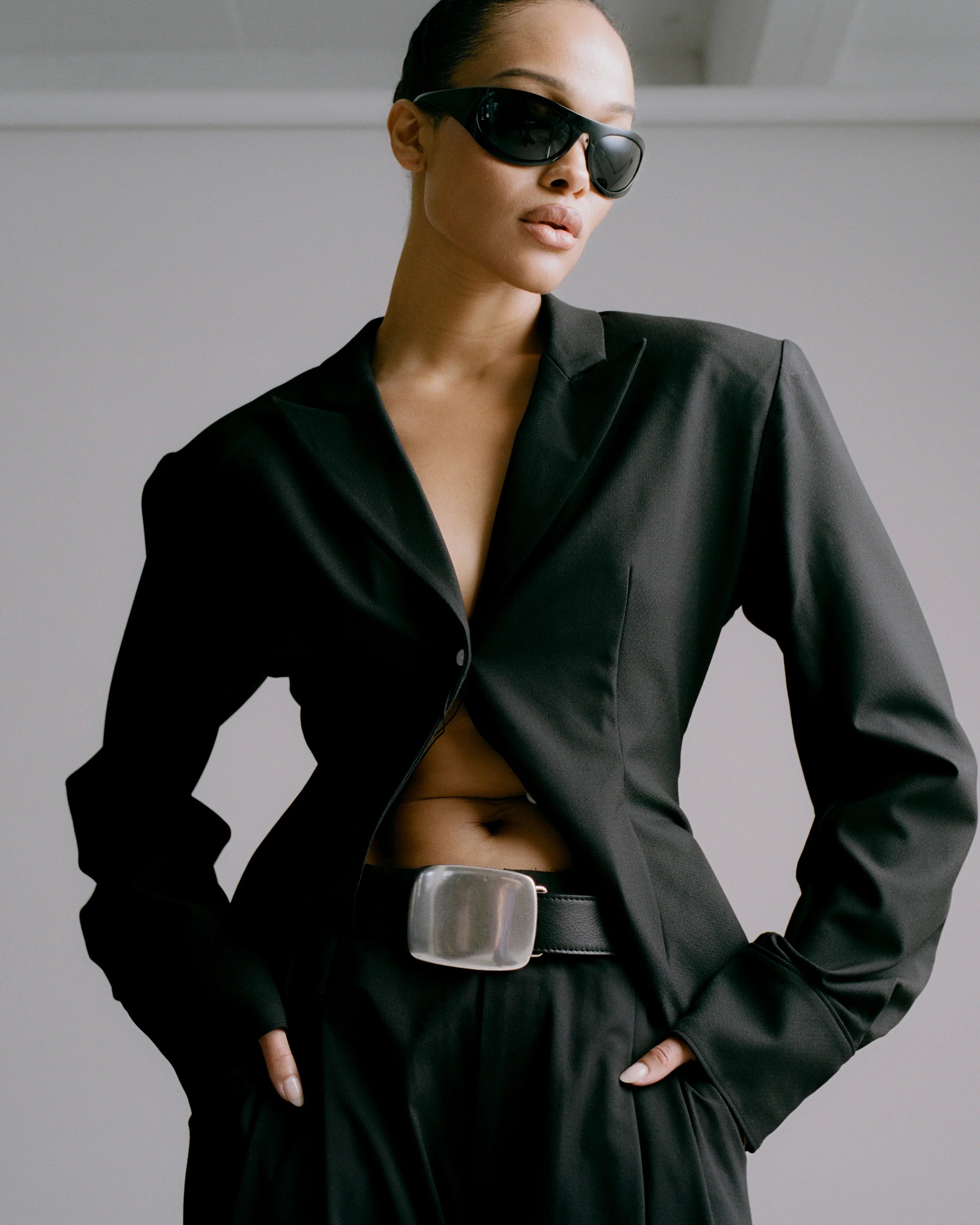 Leighton Leather Belt in Black