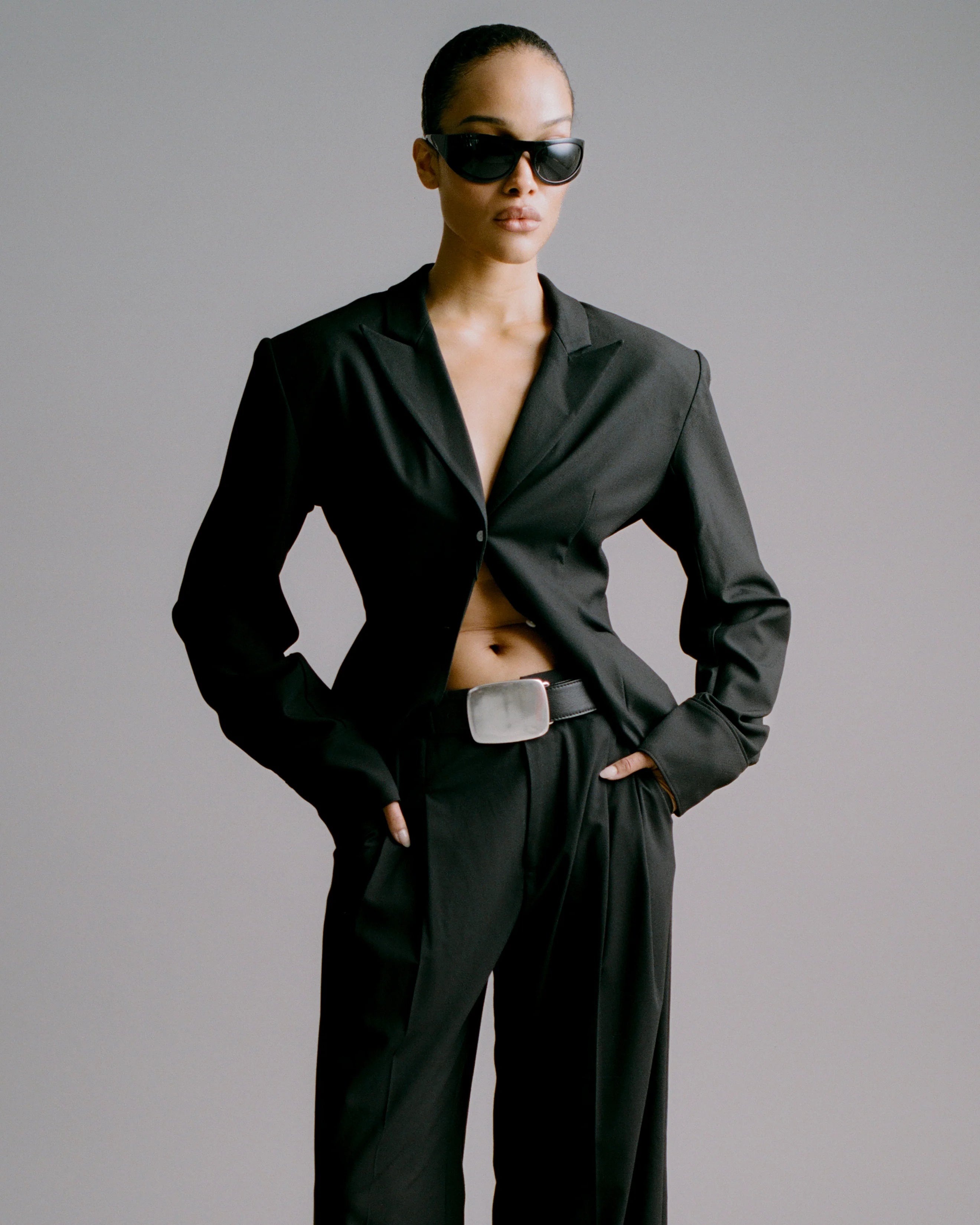 Leighton Leather Belt in Black