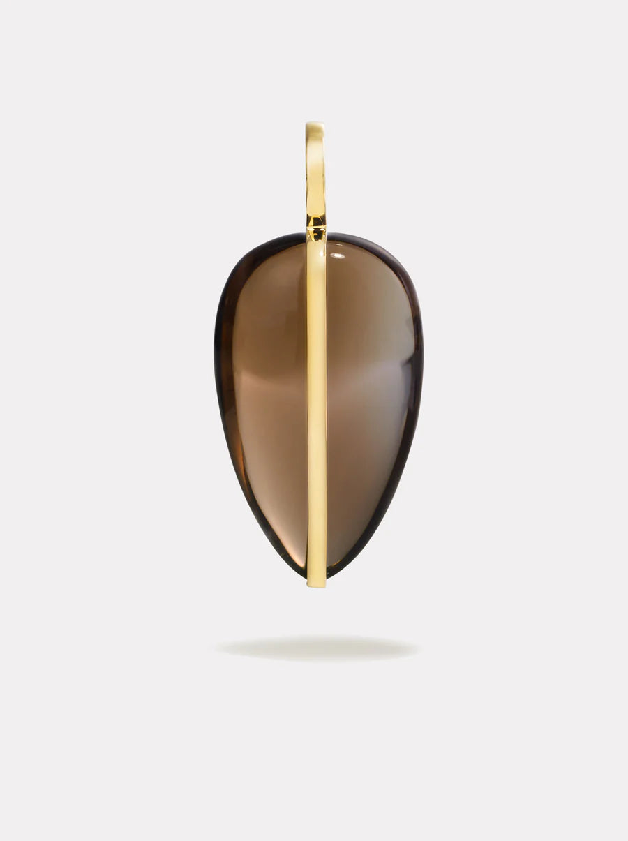 Large Pebble Pendant Smokey Quartz