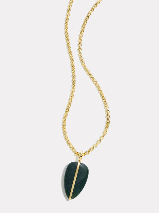 Large Pebble Pendant in Moss Agate