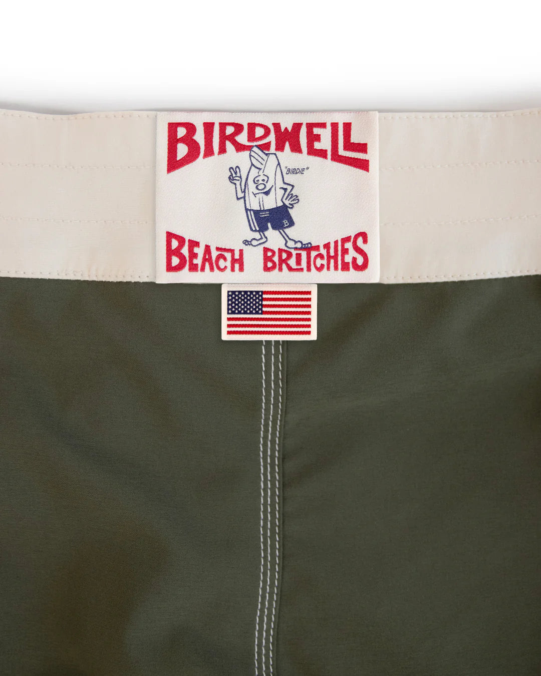 808 Mono Stripe Boardshorts in Army/Bone