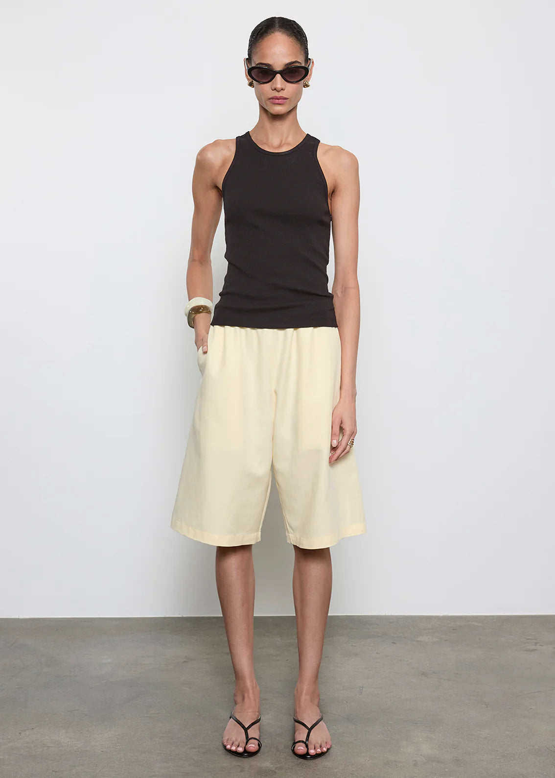 Cotton Rib Boy Tank in Black Orchid