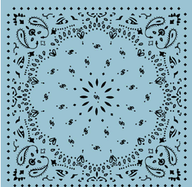 Hachiko Bandana Scarf in Blue Zephir