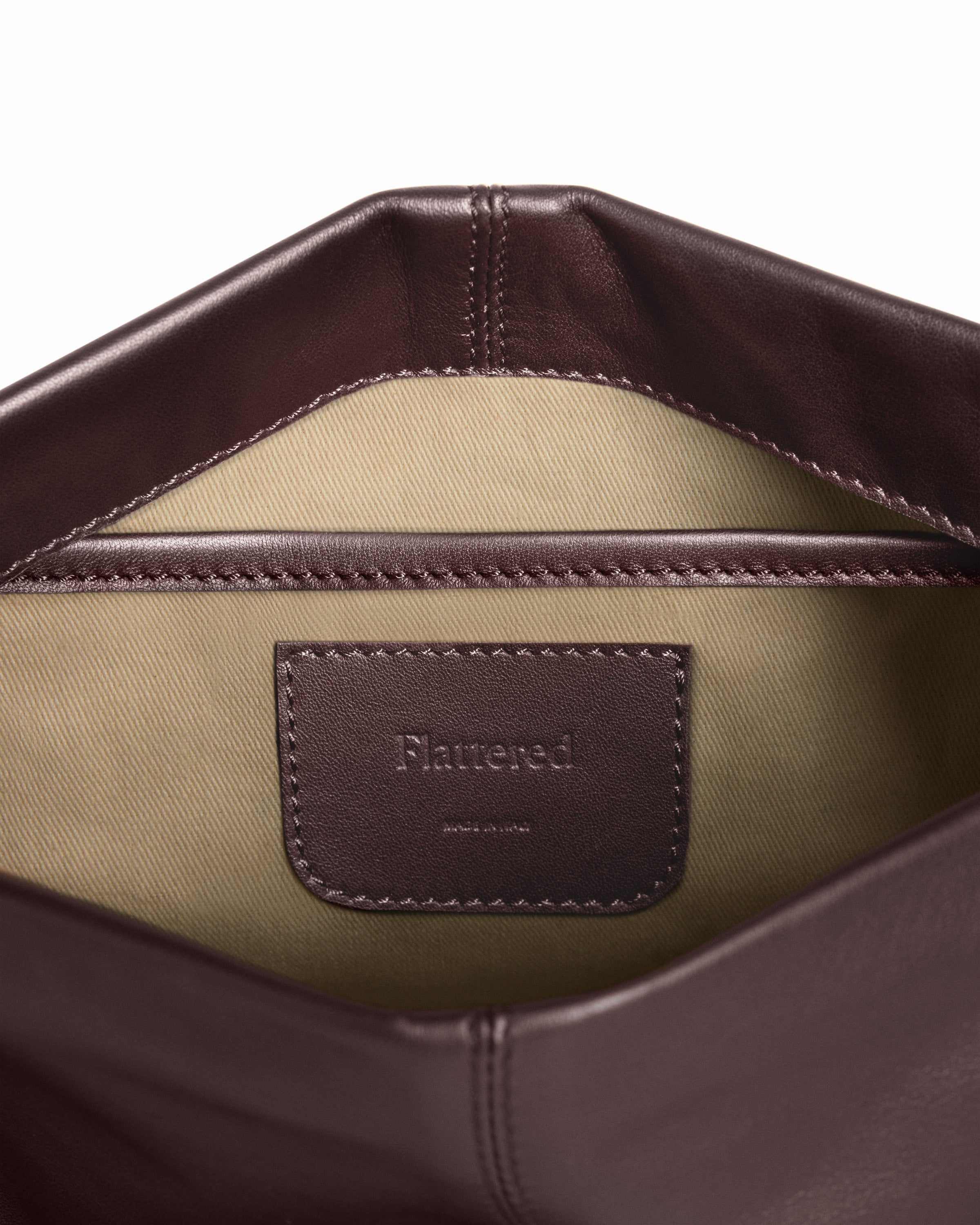 Clay Clutch in Burgundy Leather