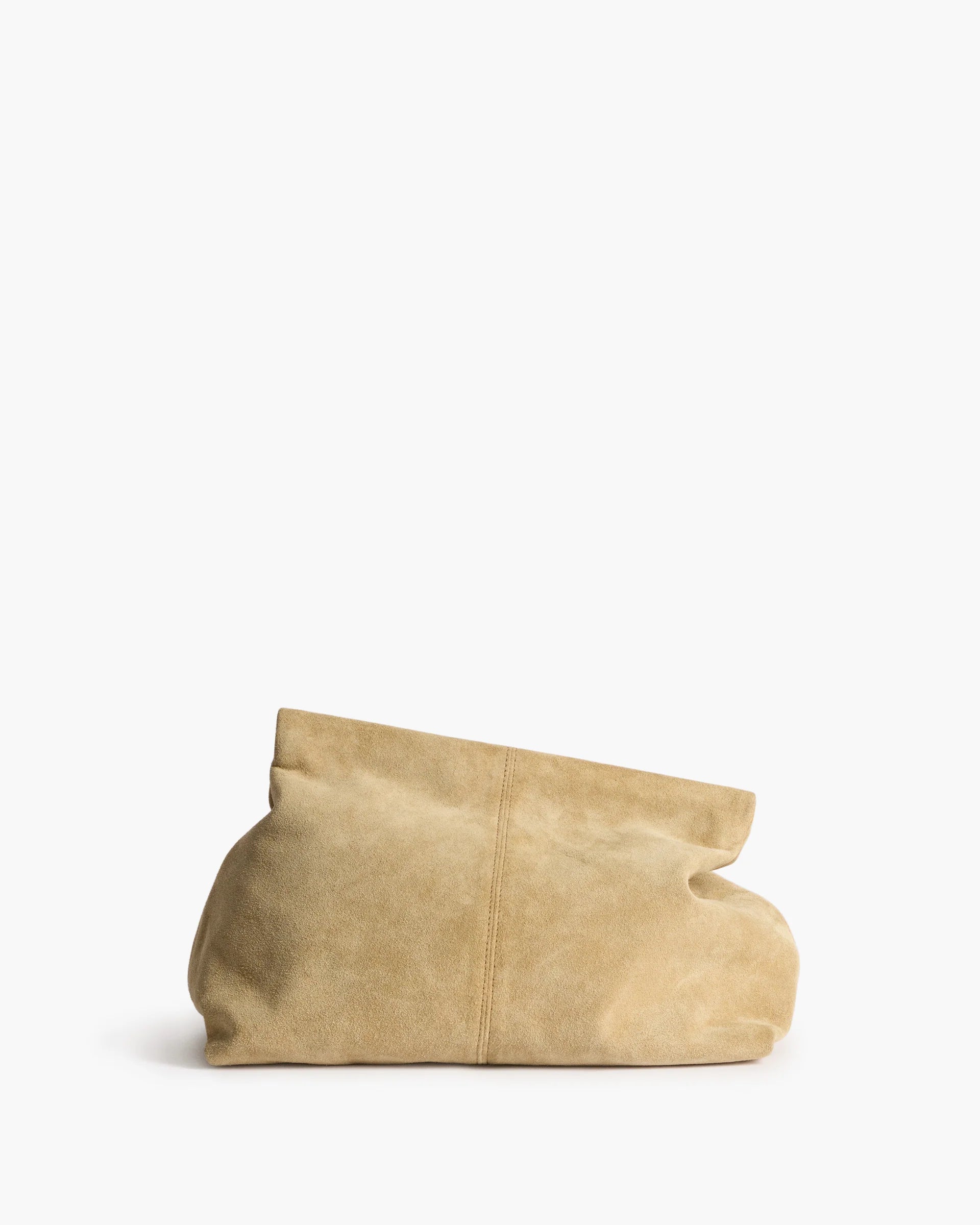 Clay Clutch in Sand Suede