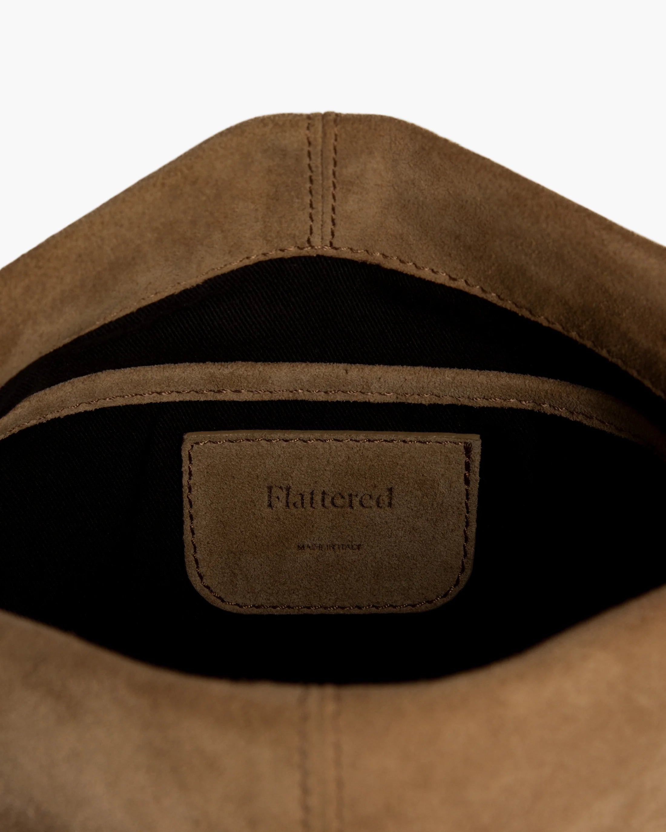 Clay Clutch in Wet Sand Suede