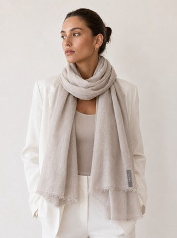 Featherweight Scarf in Pastel Parchment