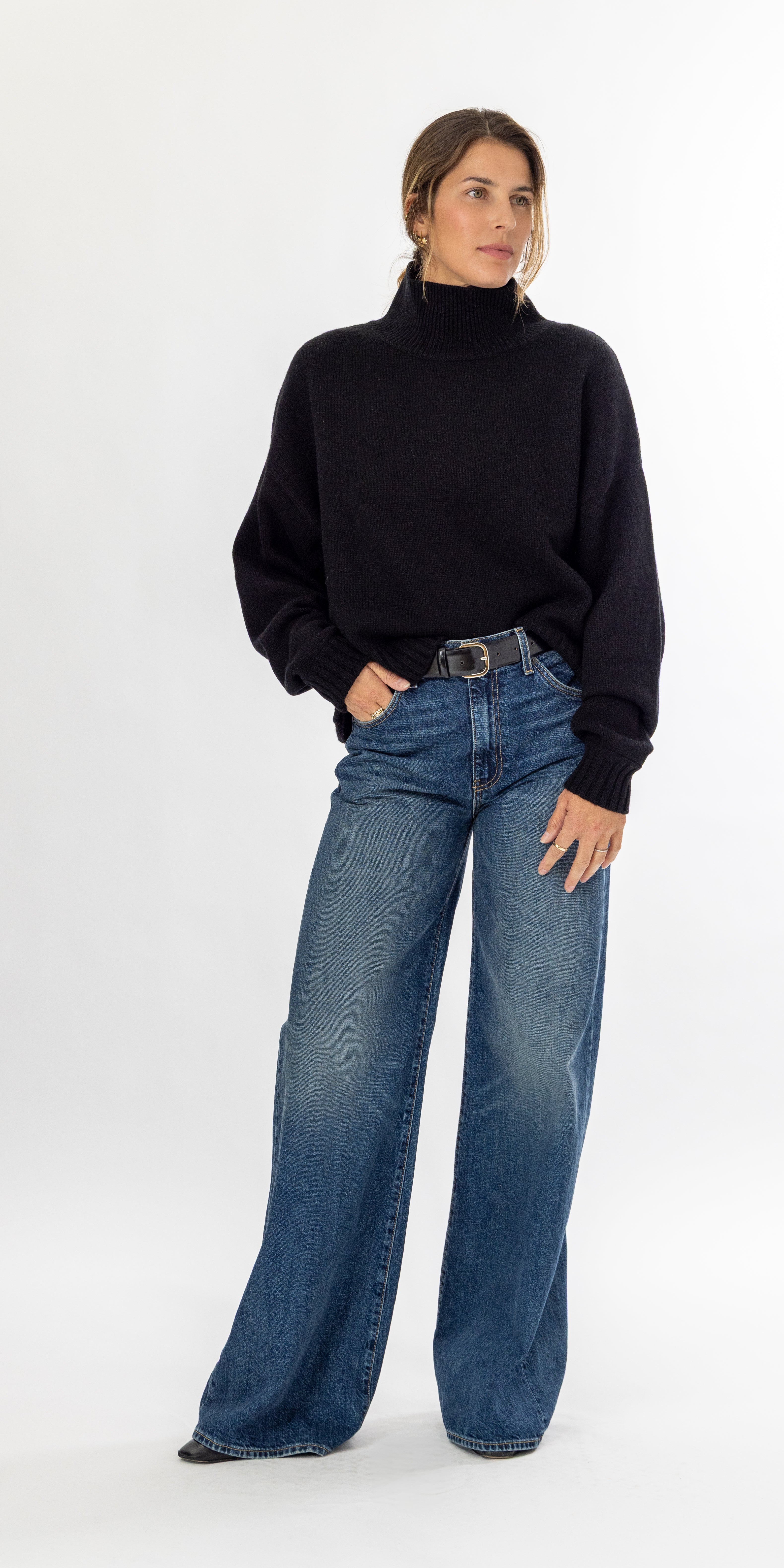 Devon Turtleneck in Black