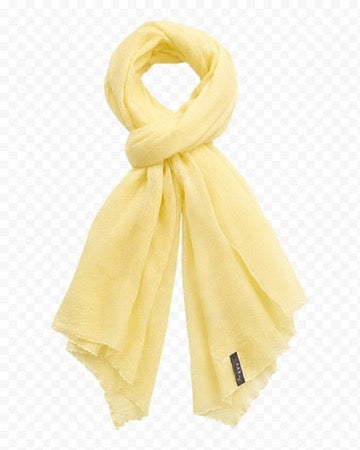 Feather Weight Cashmere Scarf in Tender Yellow