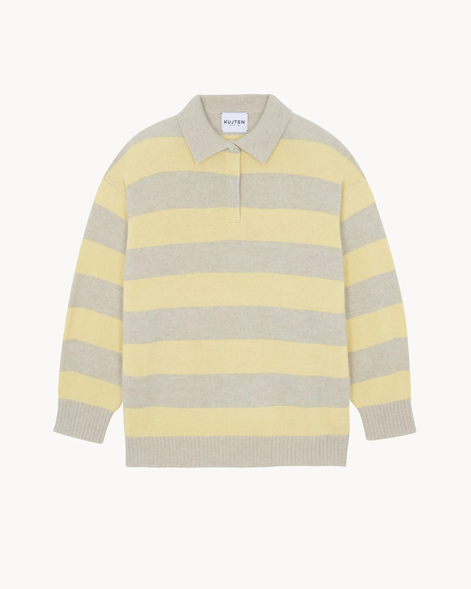 Ryode Set Stripe Polo Sweater in Anis