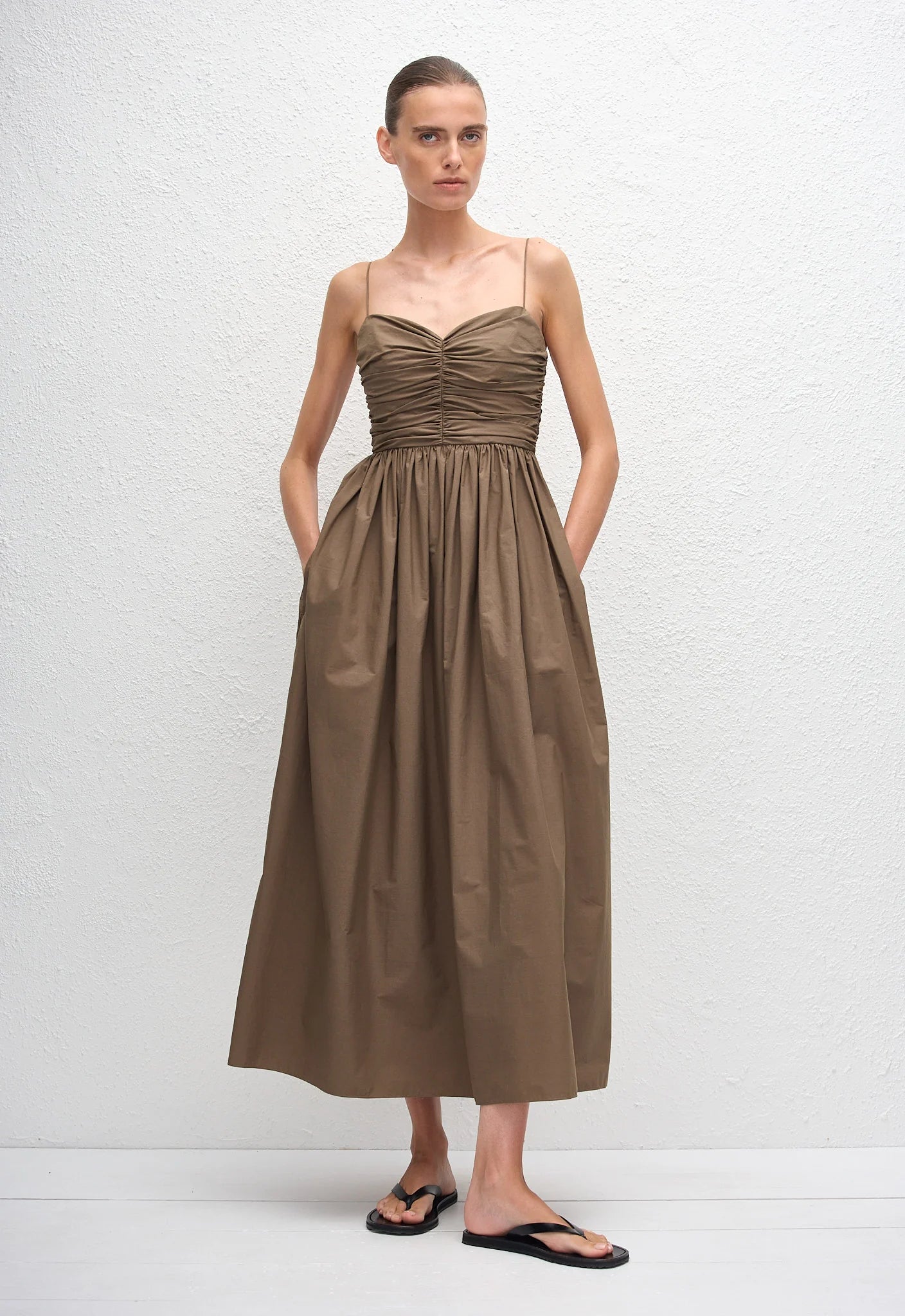 Gathered Bodice Dress in Birch