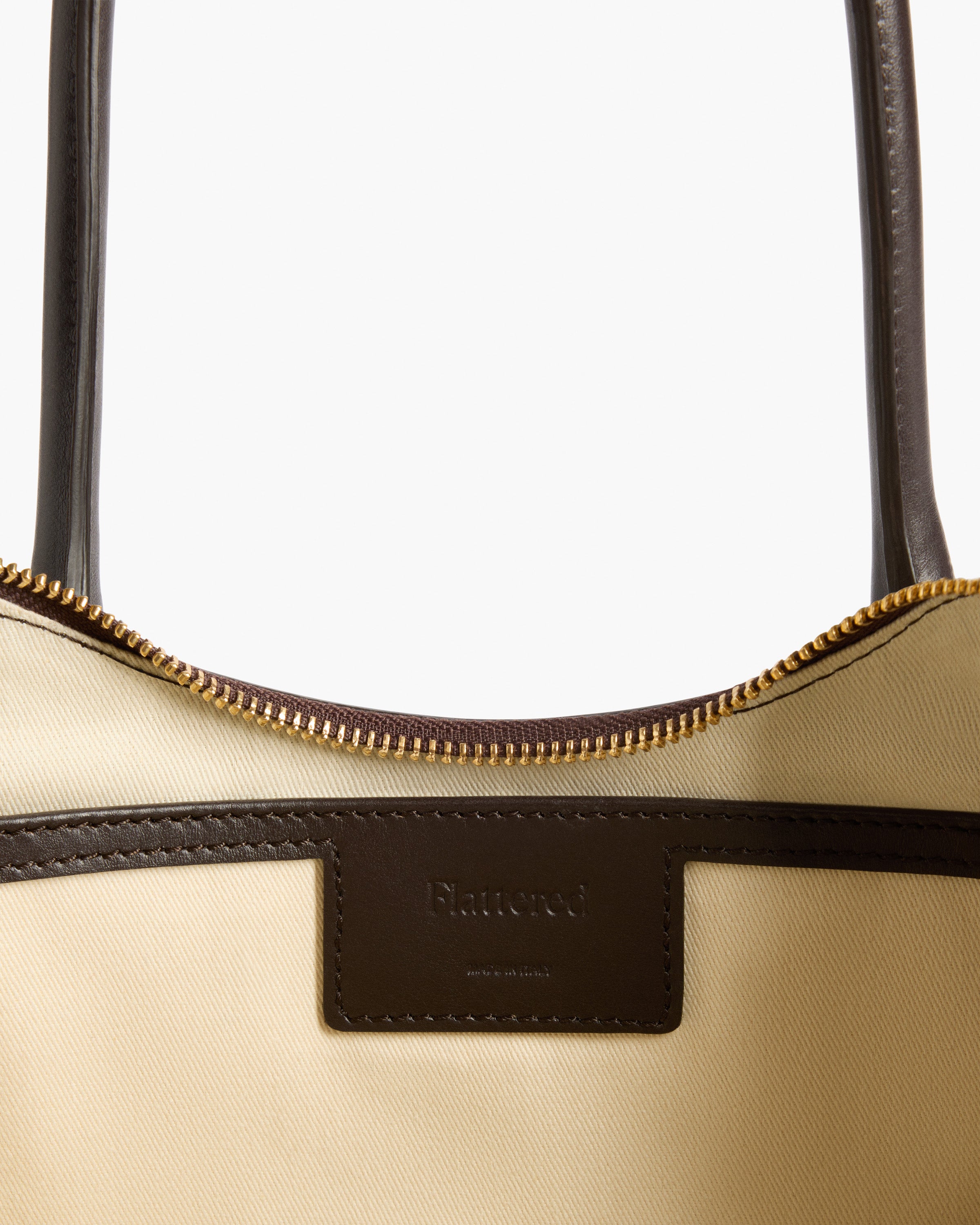 Gaia Ornament Shoulder Bag in Chocolate Leather