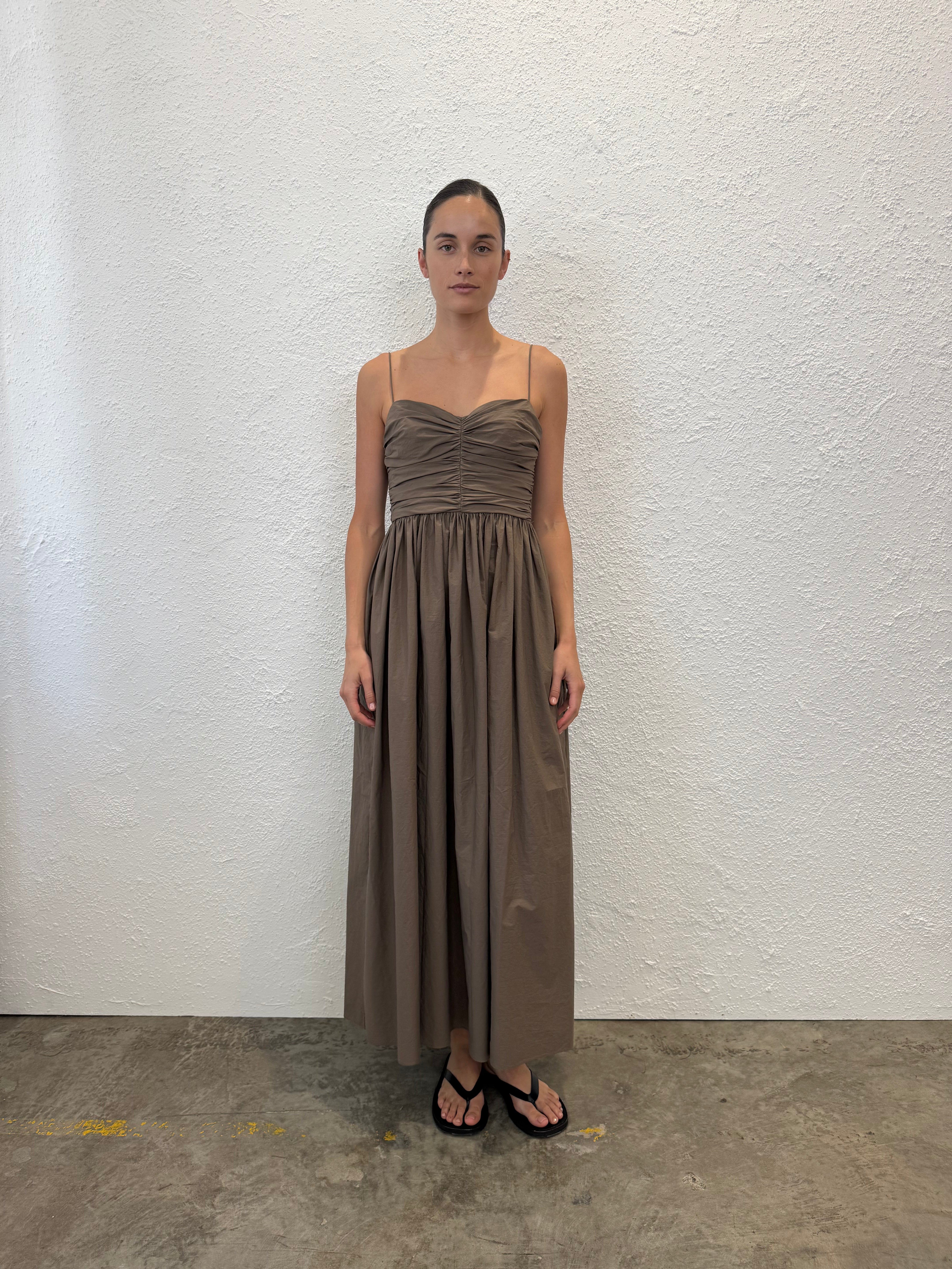 Gathered Bodice Dress in Birch