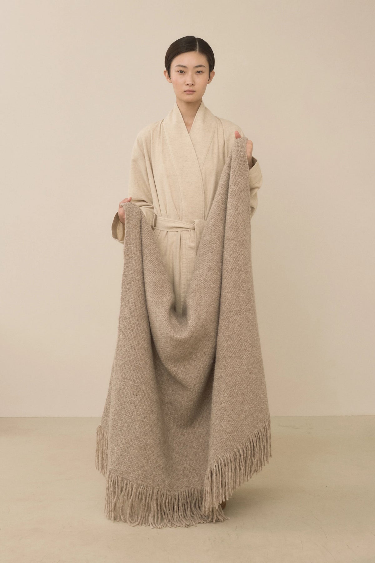 Handwoven Brushed Blanket in Dust