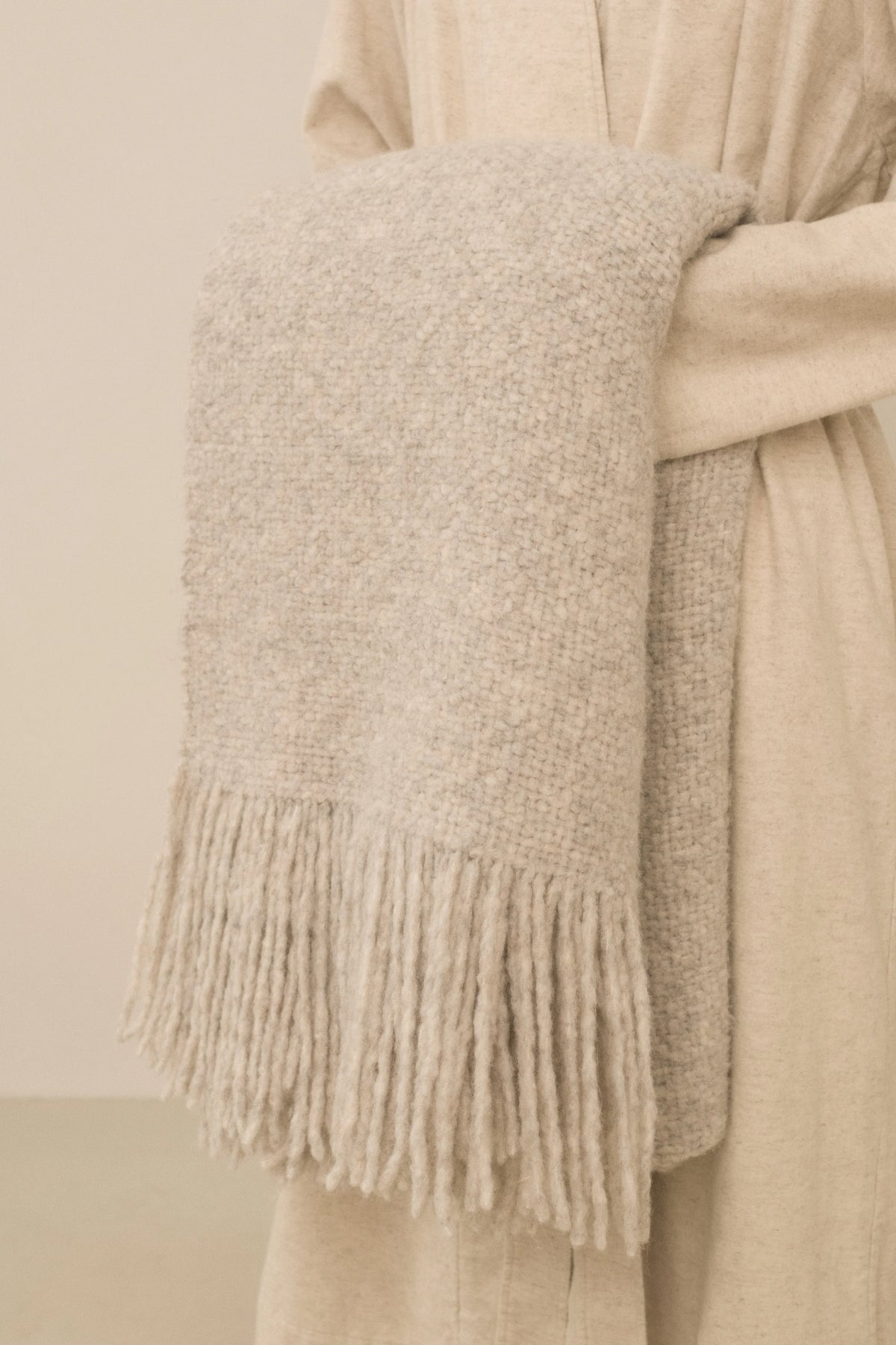 Handwoven Brushed Blanket in Marble