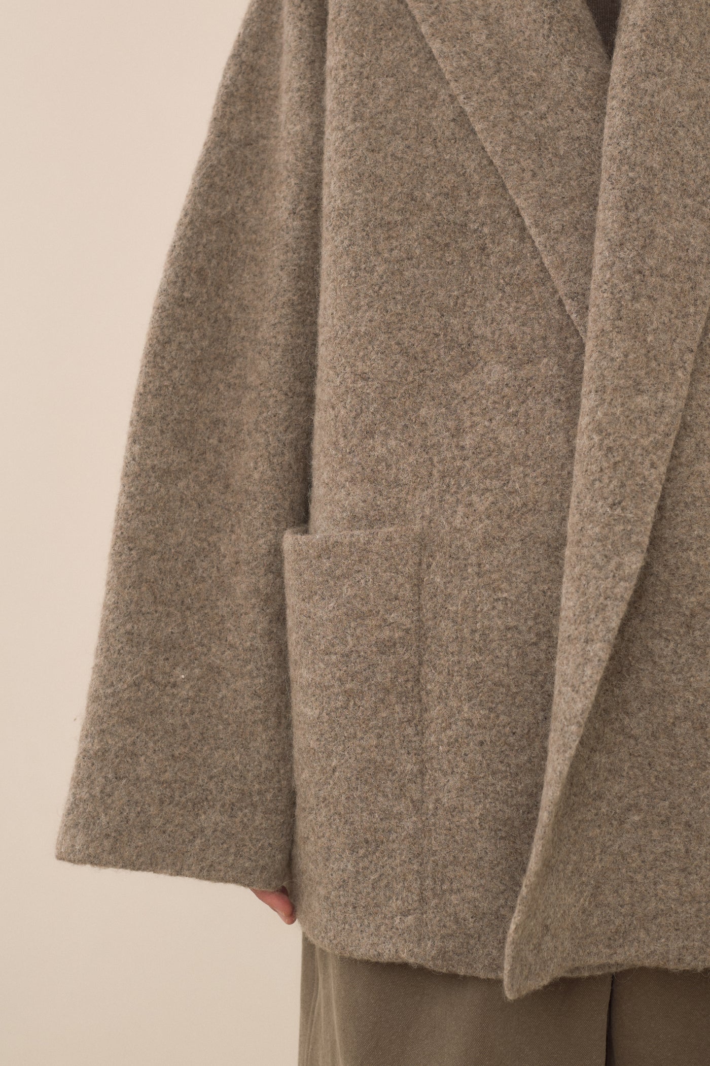 Double Face Coat in Walnut