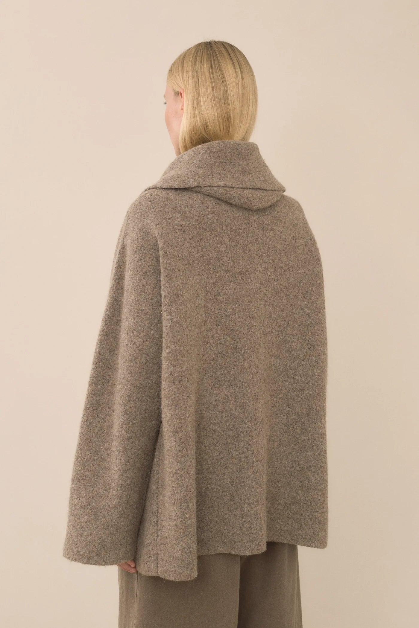 Double Face Coat in Walnut