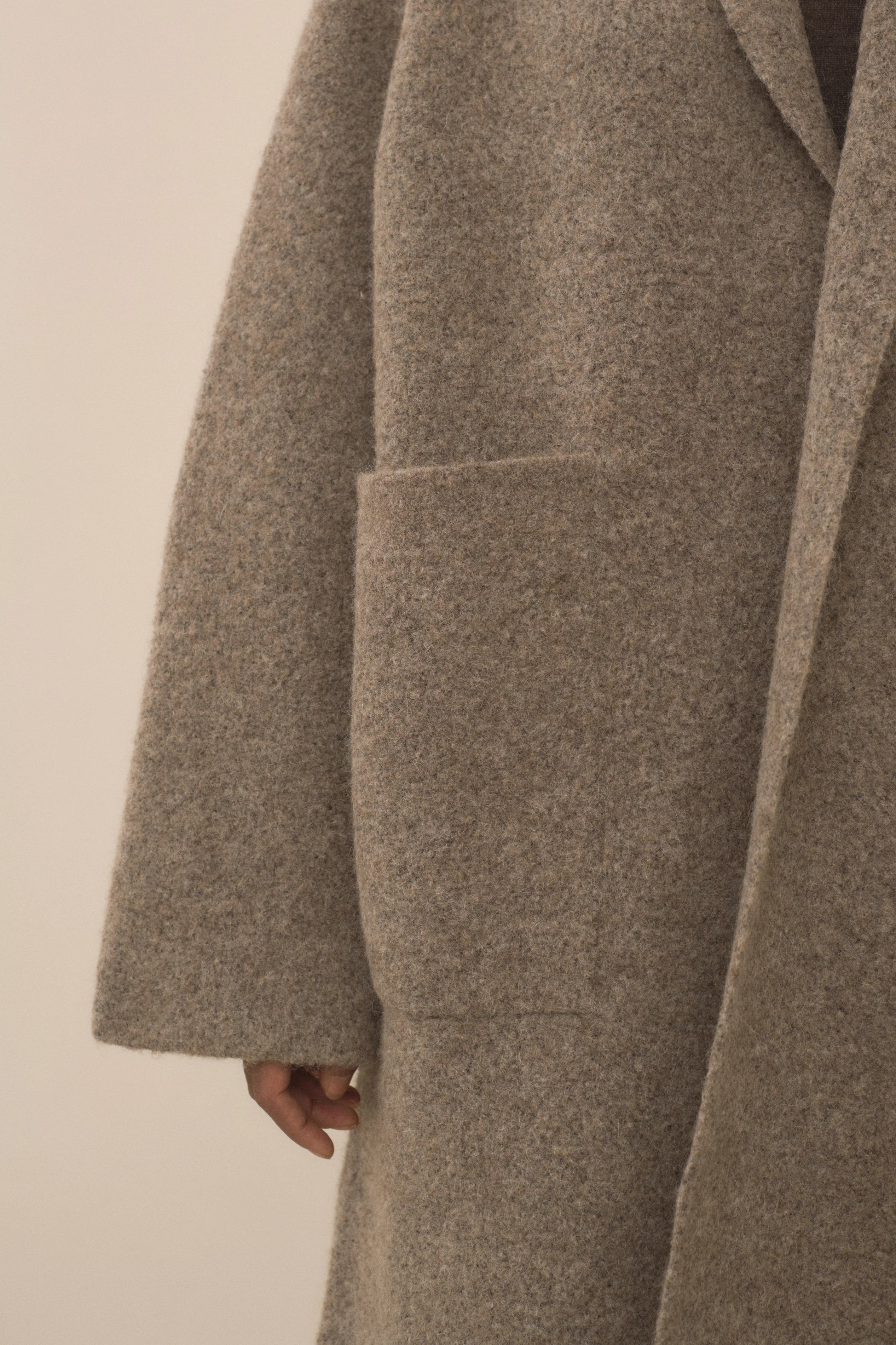 Double Face Long Coat in Moth