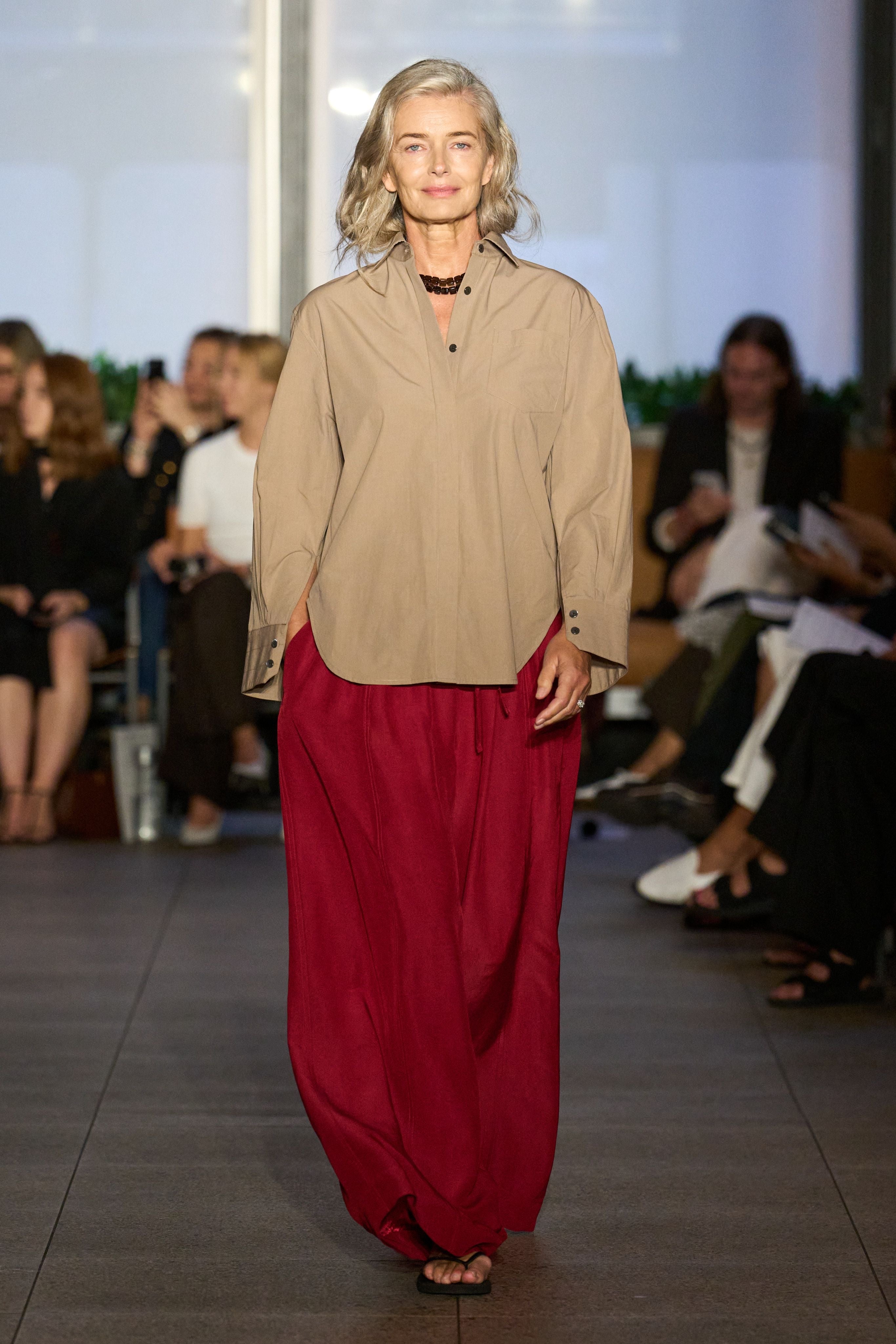 Covered Placket Tunic Shirt in Mouseback