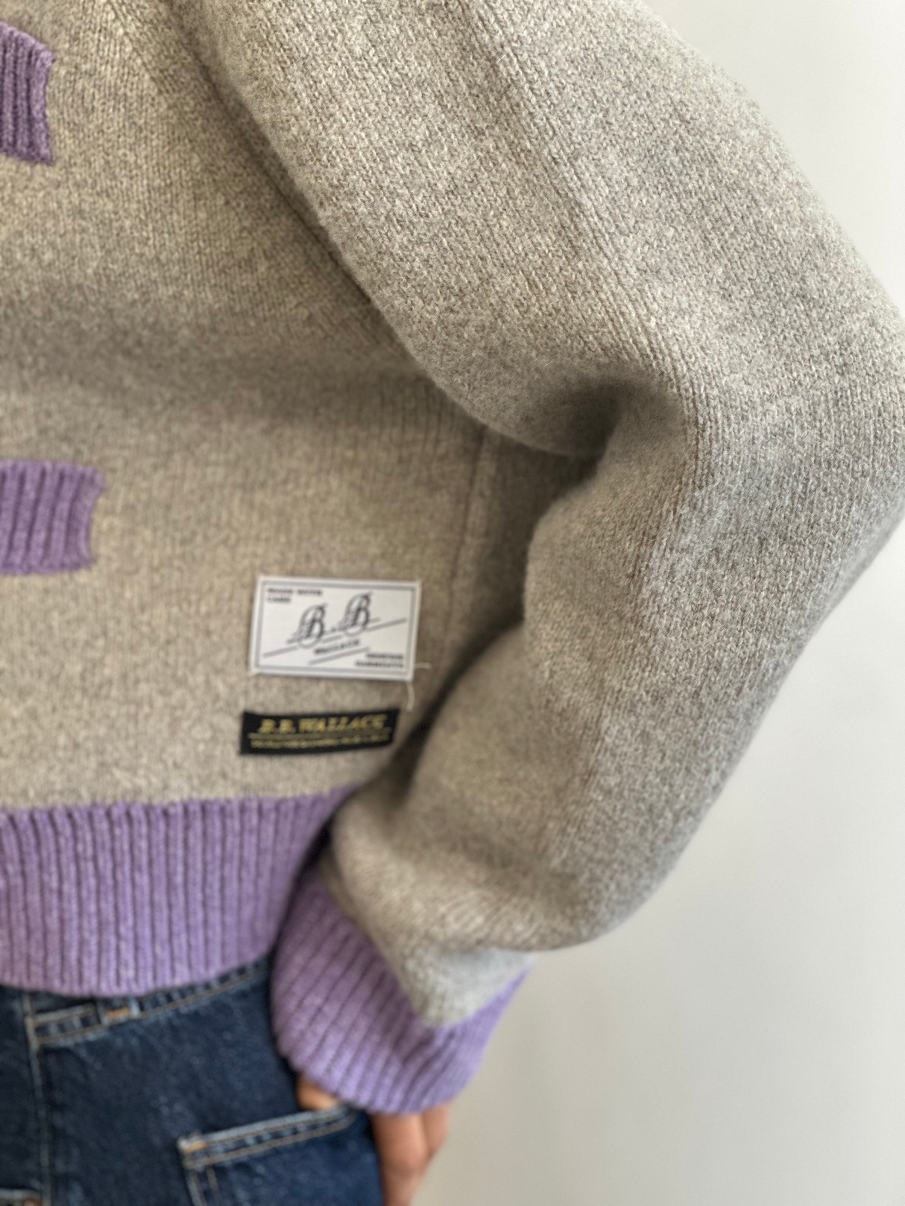 Frida Cardigan in Flannel Sand/Lilac