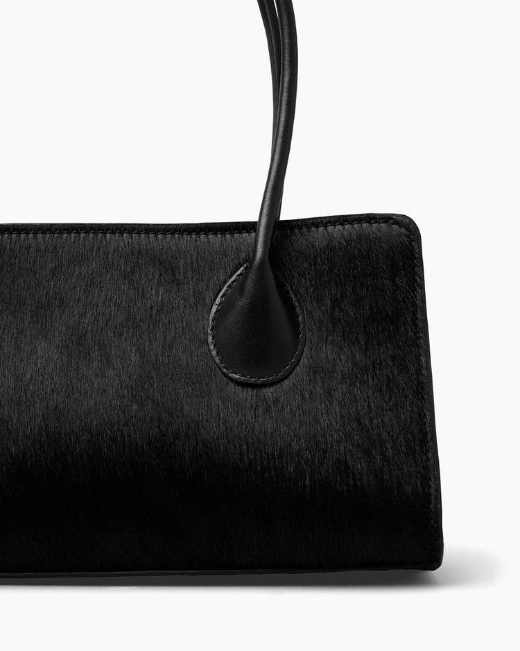 The Lou Bag in Black Calf Hair
