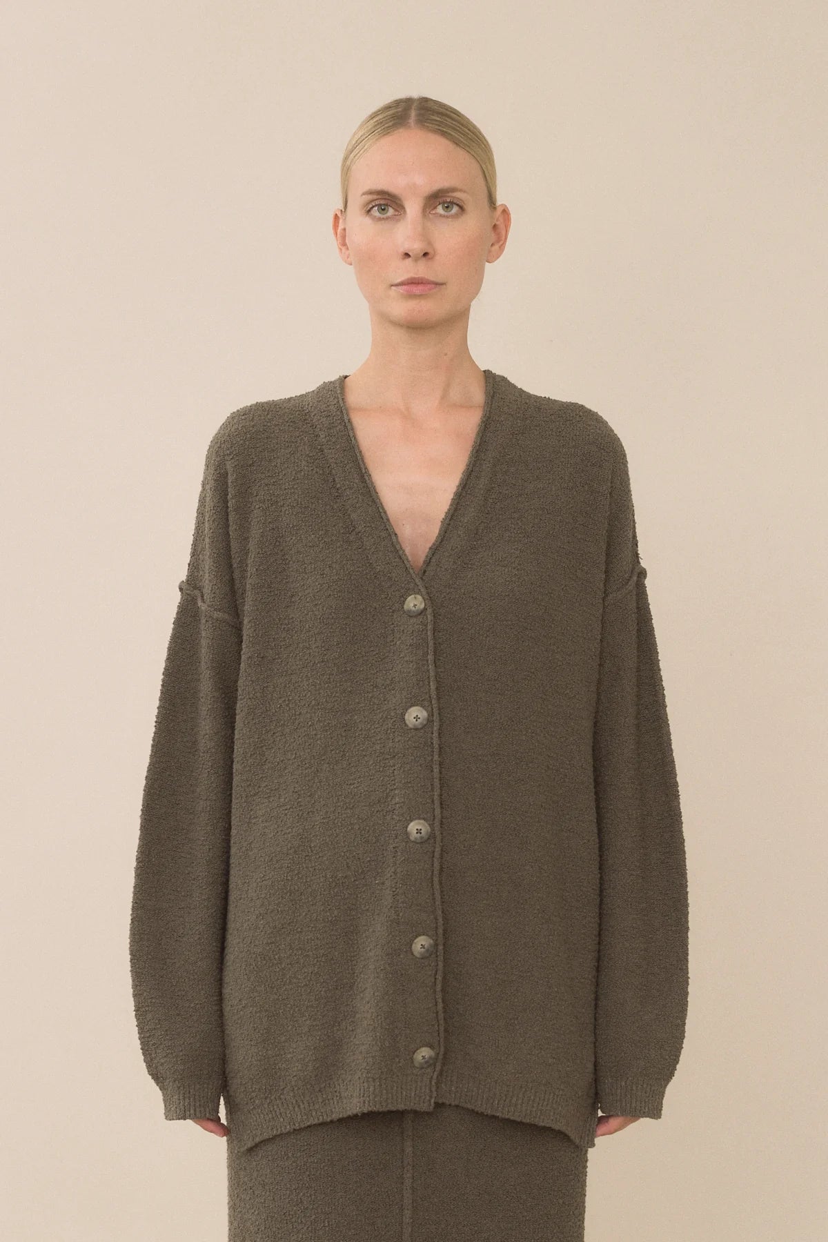 Boucle Cardigan in White