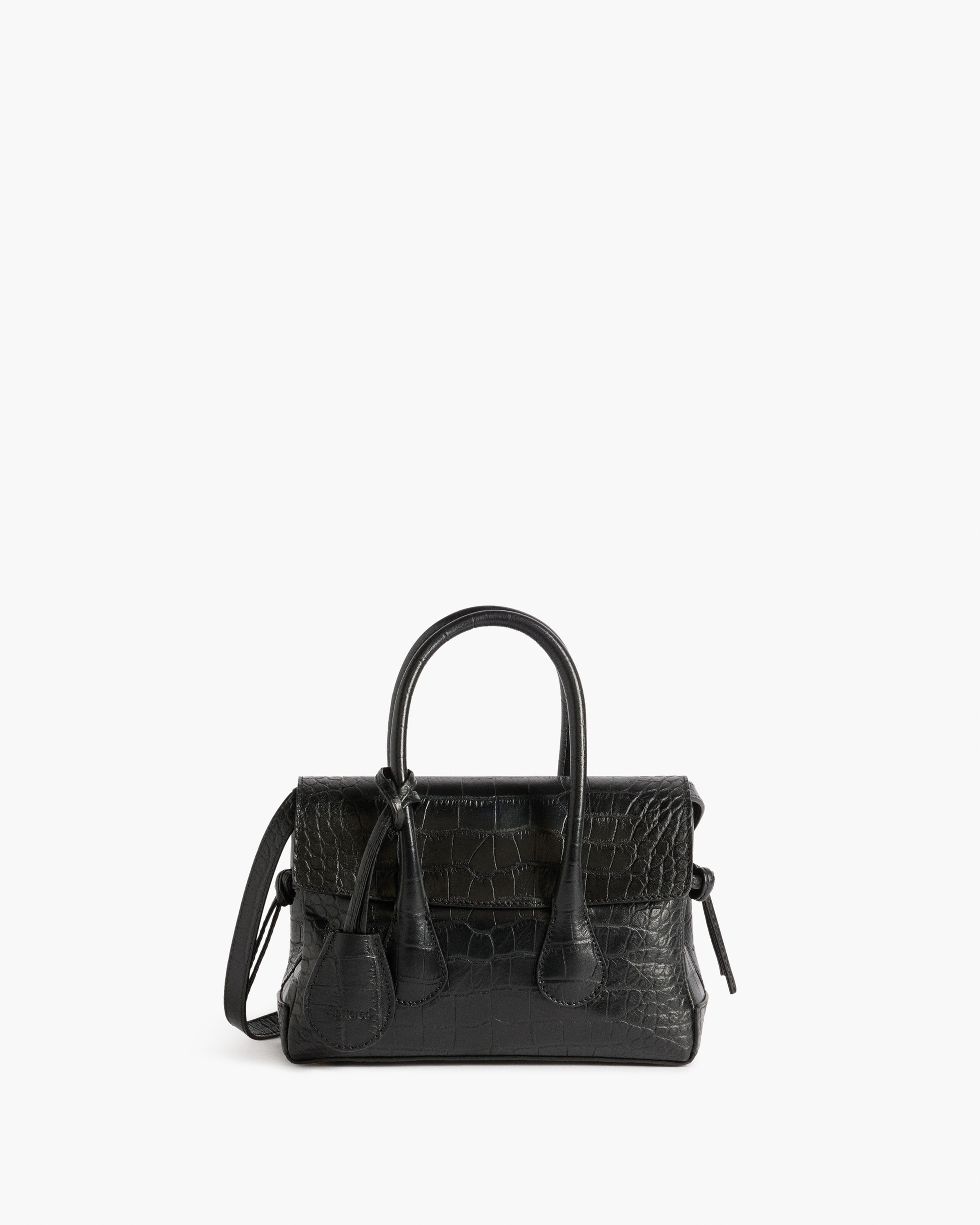 Lydia Mini Bag in Black Croco Leather